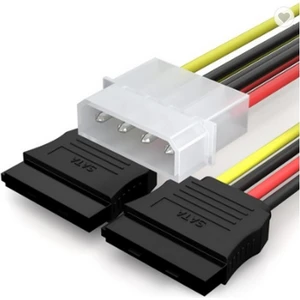 Detay Kablo 3.5 Ide To 2x Sata Power Çoklayıcı Y Kablo (1x Ide Erkek-2x Sata Dişi)