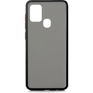 Samsung Galaxy A21S Kılıf Silikon Kenarlı Renkli Fri Kapak