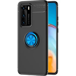 Huawei P40 Kılıf Yüzüklü Manyetik Ravel Silikon