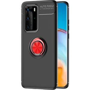 Huawei P40 Kılıf Yüzüklü Manyetik Ravel Silikon