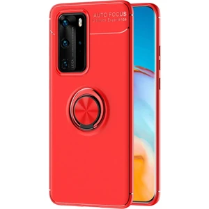 Huawei P40 Kılıf Yüzüklü Manyetik Ravel Silikon