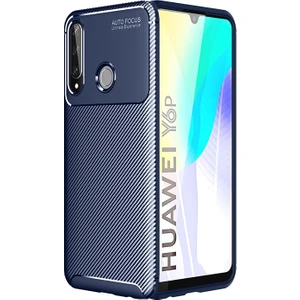 Huawei Y6P Kılıf Karbon Desenli Lux Negro Silikon