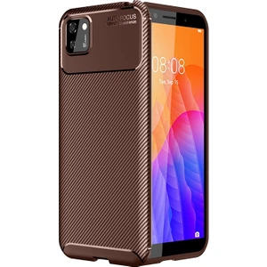 Huawei Y5P Kılıf Karbon Desenli Lux Negro Silikon