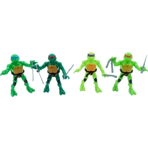 Ninja Kaplumbağalar 4 Lü Set Rapuel, Michelangelo, Leonardo, Donatello Işıklı ve Aksesuarlı