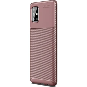 Samsung Galaxy A31 Kılıf Karbon Desenli Lux Negro Silikon