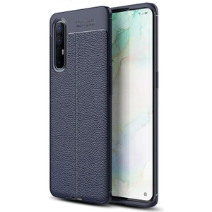 Oppo A91 Kılıf Deri Desenli Lux Niss Silikon
