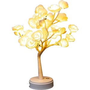 Sld Lambalar Gül Ağacı Masa Lambası Gül LED Gece Lambası 30 Warrywhite Led'ler USB / Pille Çalışan Kızlar (Yurt Dışından)