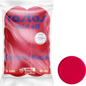 Paketli 10 Adet Kavanoz Kapağı -Fuşya- 82 mm