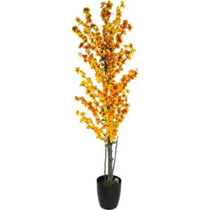Yapay Ağaç Turuncu Japon Kiraz Çiçeği Bahardalı Ağacı Sakura Çiçeği Çalılı 150CM