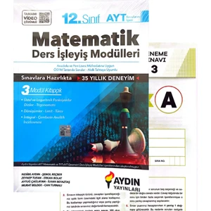 Aydın Yayınları 12. Sınıf Matematik Ders İşleyiş Modülleri-Yeni-(Okyanus Yayınları Denemeli)