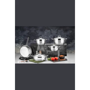 Polo 9 Parça Sade  Paslanmaz Tencere Seti