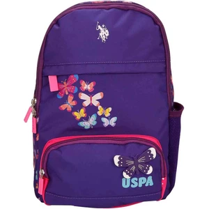U.S. Polo Assn. Kelebek Desenli Mor Okul Çantası PLÇAN22170
