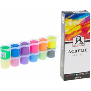 Mona Lisa  Akrilik Boya 12 Renk 22ML Neon Pastel Renkler ML124 6758