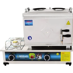 25 Lik Doğalgazlı 20 Litre 2 Demlikli Çay Kazanı - Çay Ocağı