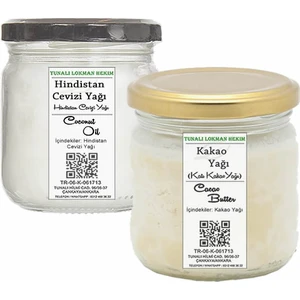 Tunalı Lokman Hekim Coconut Oil Hindistan Cevizi Yağı 200ML + Kakao Yağı 200 ml