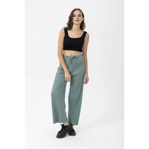 Kadın Beli Lastikli Ispanyol Paça Kaşkorse Pantolon