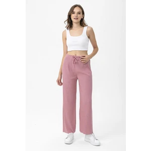 Kadın Beli Lastikli Ispanyol Paça Kaşkorse Pantolon
