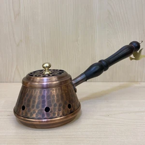 Oksitli Dövme Bakır Tütsü Gezdirme Çanağı