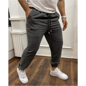 Daxis Sportwear Company Unisex Koyu Gri Kelepçe Paça Eşofman