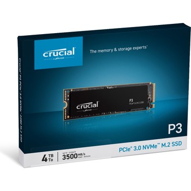 Crucial P3 4TB 3D NAND NVMe PCIe M.2 SSD (3500-3000 MB/s) Fiyatı