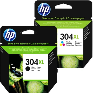 HP 304XL N9K08AE Siyah / N9K05AE Renkli Avantaj Paket / Deskjet 3720