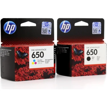 HP 650 CZ101A / CZ102A Set Orjinal Kartuş Avantaj Paket HP Deskjet 1015 / 1515 / 1516 / 2545 /