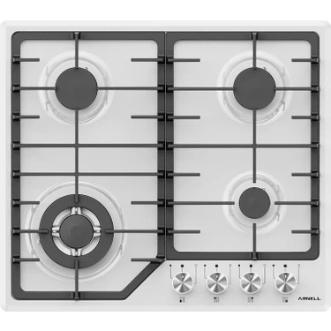 Arnell 640-FI  Wokgözlü Önden Düğmeli Gaz Emniyetli Döküm Izgaralı Beyaz Emaye Setüstü