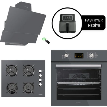 Luxell OPALL15 Prog. Gri Ankastre Set / Fasfryer