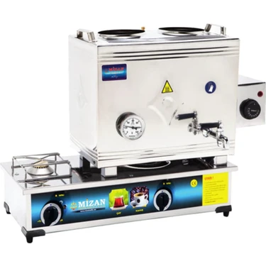 Mizan 40 Lık Doğalgazlı + Elektrikli 30 Litre 2 Demlikli Çay