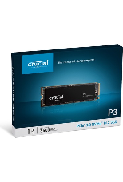 Crucial P3 1 TB 3D Nand Nvme Pcıe M.2 SSD (3500-3000 Mb/s) CT1000P3SSD8