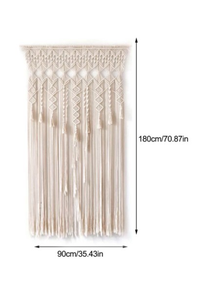 Boho Goblen Duvar Asılı Makrome Dokuma Kapı Perdesi Bölücü Asılı Dream Catcher Goblen Yatak Odası Oturma Odası Dekor Için | Dekoratif Gobiyeller (Yurt Dışından)