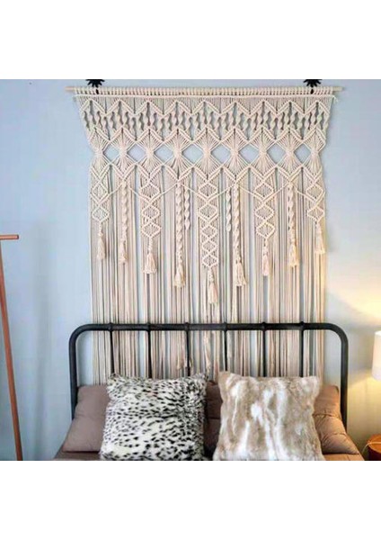 Boho Goblen Duvar Asılı Makrome Dokuma Kapı Perdesi Bölücü Asılı Dream Catcher Goblen Yatak Odası Oturma Odası Dekor Için | Dekoratif Gobiyeller (Yurt Dışından)