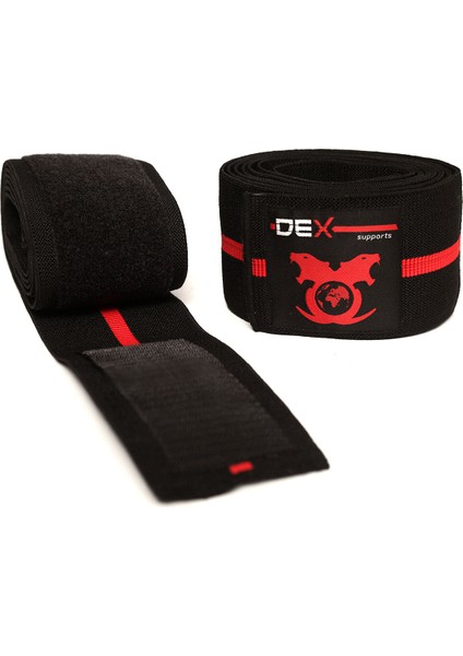 Knee Wraps + Wrist Wraps + 8 Loop Lifting Straps  3'lü Set