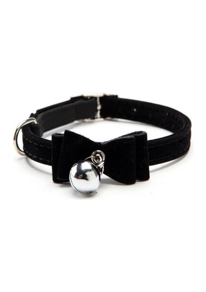 Çan Kedi Yaka Güvenli Yumuşak Kadife Emniyetli Elastik Papyon