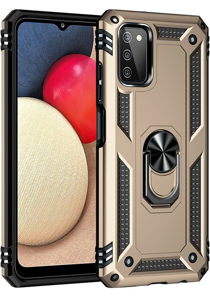 Samsung Galaxy A03S Kılıf Ultra Korumalı Yüzüklü Manyetik Standlı Vega Kapak
