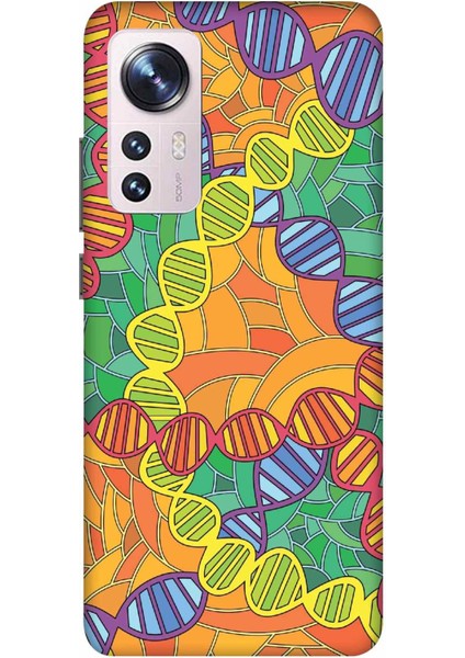 Xiaomi Mi 12 Pro Kılıf Dna Desenli Hd Baskılıf Silikon Kılıf - 8113