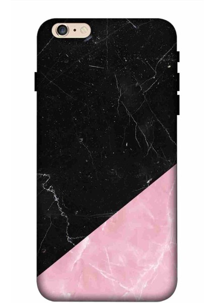 Apple Iphone 6 6s Kılıf Baskılı Siyahpembe Mermer Desenli Zipax A++ Silikon - 2105
