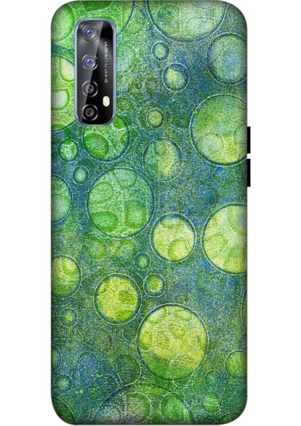 Oppo Realme 7 Kılıf Baskılı Yeşil Yuvarlak Desenli Zipax A++ Silikon - 8800