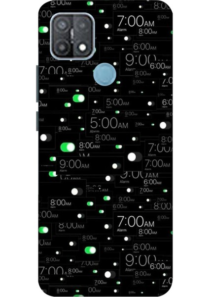 Oppo A15 Kılıf Baskılı Alarm Desenli Zipax A++ Silikon - 8837