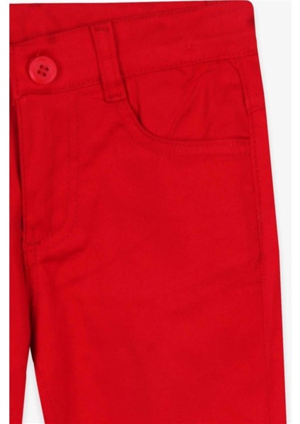 Erkek Çocuk Gabardin Pantolon Kirmizi Soft indirimleri