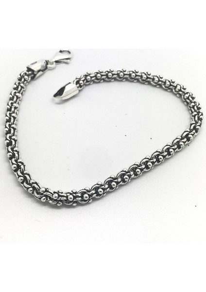 Gümüş 4,9 mm Arnavut Zinciri Bileklik