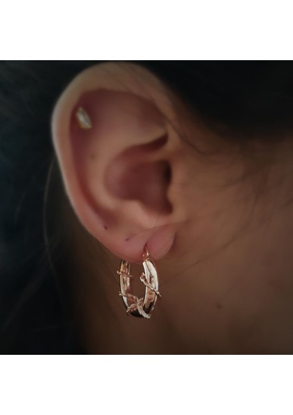 Gümüş 1,6 cm Burgulu Halka Küpe HR696R3 fiyatları