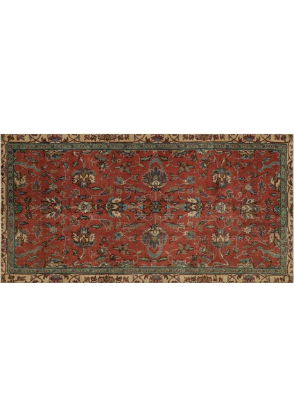 Vintage Eskitme El Dokuma Halı 127 X 250 Cm 9322