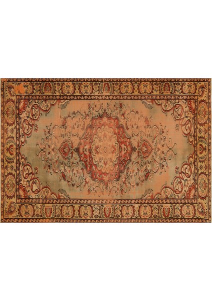 Gerçek El Dokuma Eskitme Vintage Halı 172 X 253 Cm 9367