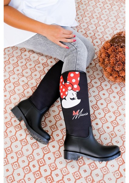 Minnie Mouse Imza Baskılı Kadın Yağmur Çizmesi fiyatları