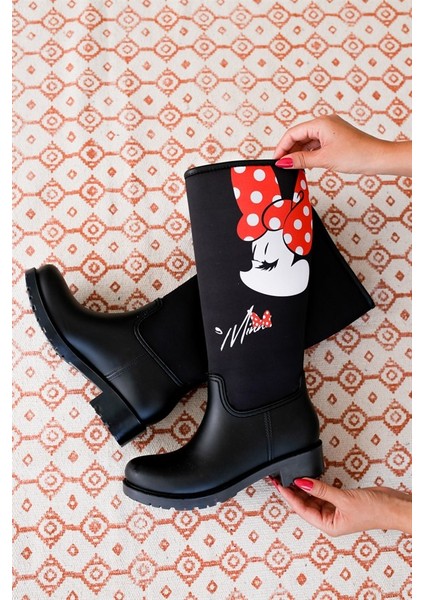 Minnie Mouse Imza Baskılı Kadın Yağmur Çizmesi indirimleri