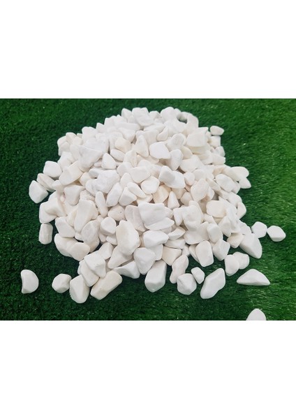 Beyaz Dolomit Taş 1 kg 1,5-2,5 cm Bahçe Taşı Dekoratif Taş Dere Taşı Çakıl Taşı Süs Taşı