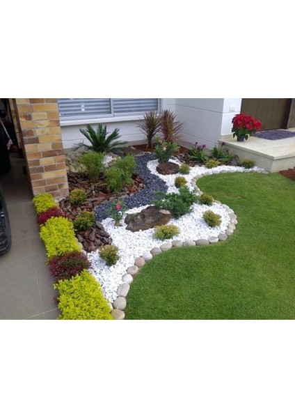 Beyaz Dolomit Taş 2 kg 1,5-2,5 cm Bahçe Taşı Dekoratif Taş Dere Taşı Çakıl Taşı Süs Taşı fırsatları