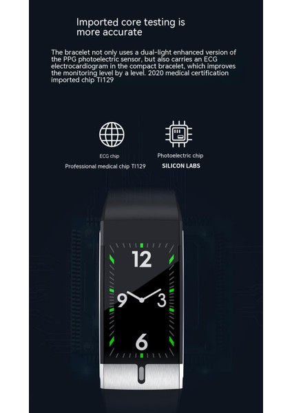 E66 Vücut Isısı Ekg Metre Adım Kan Basıncı Kan Oksijen Kalp Hızı Izleme IP68 Spor Bilezik Bilgi Akıllı Bilezik (Yurt Dışından)