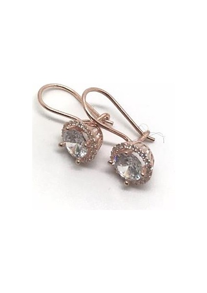 Gümüş Sallantılı Tek Taş Küpe NZ05R3S3